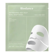 Маска гідрогелева освіжаюча з морськими водоростями Refreshing Sea Kelp Real Deep Mask BIODANCE, 1 шт